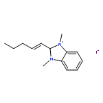 1H-Benzimidazolium, 1,3-dimethyl-2-(1-pentenyl)-, iodide