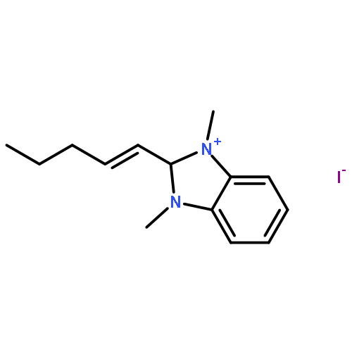 1H-Benzimidazolium, 1,3-dimethyl-2-(1-pentenyl)-, iodide