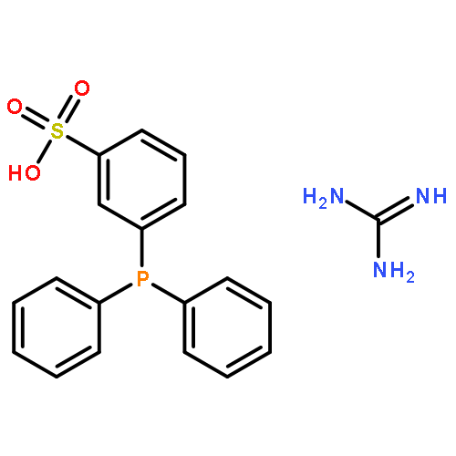 BENZENESULFONIC ACID, 3-(DIPHENYLPHOSPHINO)-, COMPD. WITH GUANIDINE(1:1)