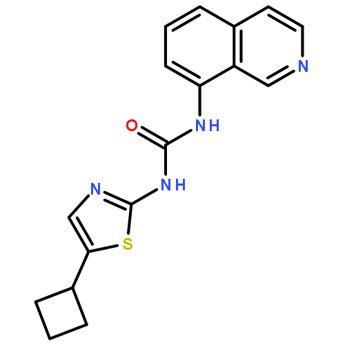 UREA, N-(5-CYCLOBUTYL-2-THIAZOLYL)-N'-8-ISOQUINOLINYL-