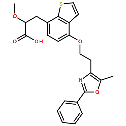 (S)-2-Methoxy-3-(4-(2-(5-methyl-2-phenyloxazol-4-yl)ethoxy)benzo[b]thiophen-7-yl)propanoic acid