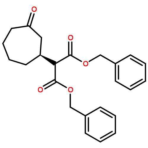 Propanedioic acid, [(1S)-3-oxocycloheptyl]-, bis(phenylmethyl) ester