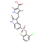 5-[5-(2,6-dichloro-phenylmethanesulfonyl)-2-oxo-1,2-dihydro-indol-(3 Z)-ylidenemethyl]-2,4-dimethyl-1H-pyrrole-3-carboxylic Acid