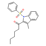 1H-INDOLE, 3-METHYL-2-(1-OXOHEXYL)-1-(PHENYLSULFONYL)-