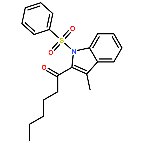 1H-INDOLE, 3-METHYL-2-(1-OXOHEXYL)-1-(PHENYLSULFONYL)-