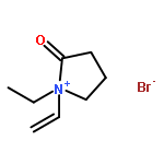 PYRROLIDINIUM, 1-ETHENYL-1-ETHYL-2-OXO-, BROMIDE