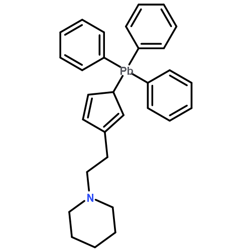 PIPERIDINE, 1-[2-[3-(TRIPHENYLPLUMBYL)-1,4-CYCLOPENTADIEN-1-YL]ETHYL]-