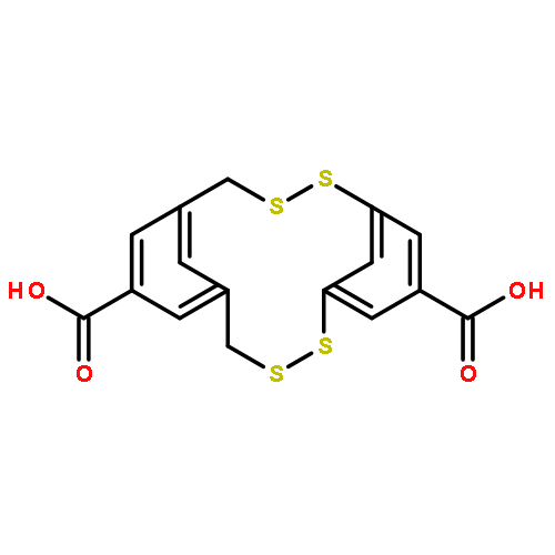 2,3,11,12-Tetrathiatricyclo[11.3.1.15,9]octadeca-1(17),5,7,9(18),13,15-
hexaene-7,15-dicarboxylic acid