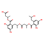 (R)-3-(2-((R)-2-((R)-3-(2,4-dihydroxy-6-((R)-2-hydroxypropyl)benzoyloxy)butanoyloxy)propyl)-4,6-dihydroxybenzoyloxy)butanoic acid