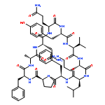 CYCLO(D-ALANYL-L-ASPARAGINYL-L-GLUTAMINYL-L-TYROSYL-L-VALYL-L-ORNITHYL-L-LEUCYL-D-PHENYLALANYL-L-PROLYL-L-PHENYLALANYL)