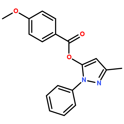 Benzoic acid, 4-methoxy-, 3-methyl-1-phenyl-1H-pyrazol-5-yl ester