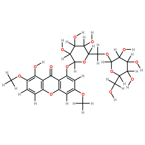 1-O-gentiobiosyl-3,7-dimethoxy-8-hydroxyxanthone