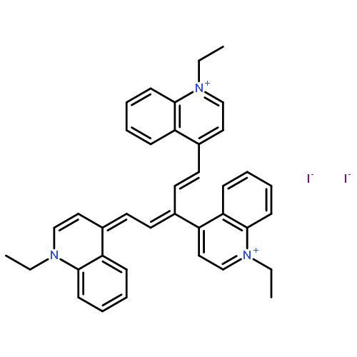 Quinolinium,4,4'-[3-[(1-ethyl-4(1H)-quinolinylidene)ethylidene]-1-propene-1,3-diyl]bis[1-ethyl-,iodide (1:2)