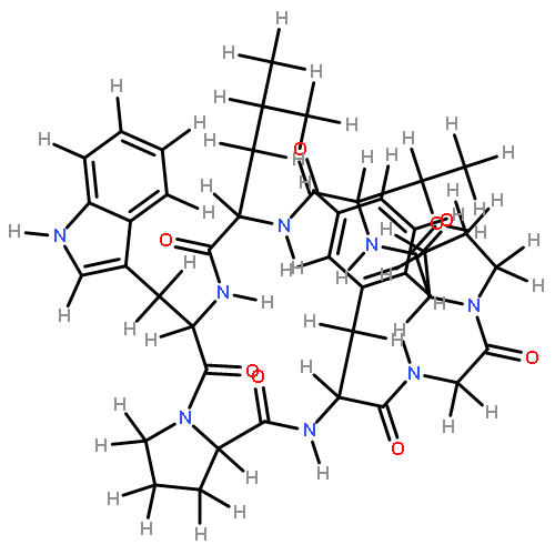 cyclo-(Pro1-Trp-Leu-Thr-Pro2-Gly-Phe)