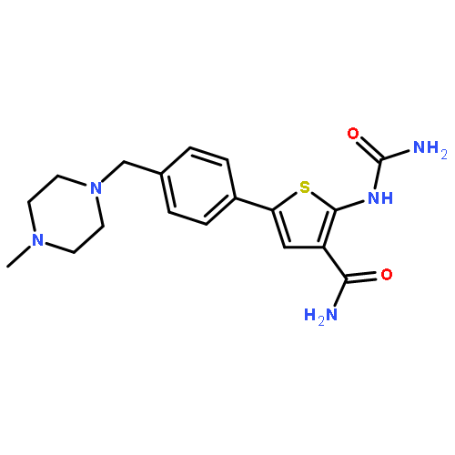 3-Thiophenecarboxamide,2-[(aminocarbonyl)amino]-5-[4-[(4-methyl-1-piperazinyl)methyl]phenyl]-