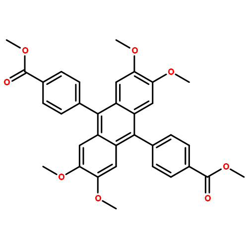 Benzoic acid, 4,4'-(2,3,6,7-tetramethoxy-9,10-anthracenediyl)bis-,dimethyl ester