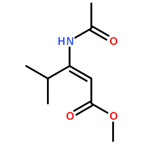 2-Pentenoic acid, 3-(acetylamino)-4-methyl-, methyl ester, (2E)-