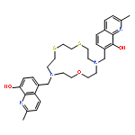 8-Quinolinol,5-[[13-[(8-hydroxy-2-methyl-7-quinolinyl)methyl]-1-oxa-7,10-dithia-4,13-diazacyclopentadec-4-yl]methyl]-2-methyl-