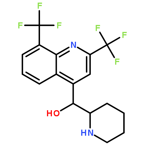 alpha-2-piperidyl-2,8-bis(trifluoromethyl)quinoline-4-methanol