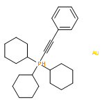 GOLD;TRICYCLOHEXYL(2-PHENYLETHYNYL)PHOSPHANIUM