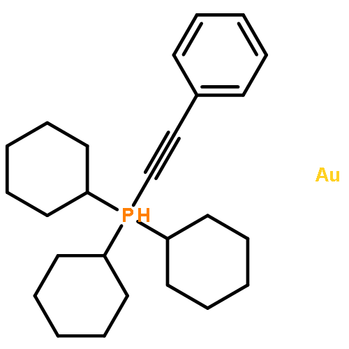 GOLD;TRICYCLOHEXYL(2-PHENYLETHYNYL)PHOSPHANIUM