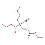 2-Pentenedioic acid, 4-cyano-4-(3-methylbutyl)-, diethyl ester, (2E)-