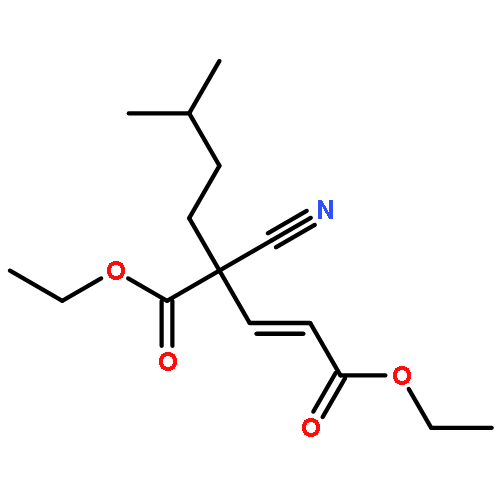 2-Pentenedioic acid, 4-cyano-4-(3-methylbutyl)-, diethyl ester, (2E)-