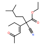 3-Hexenoic acid, 2-cyano-3-ethyl-2-(3-methylbutyl)-5-oxo-, ethyl ester,(3E)-