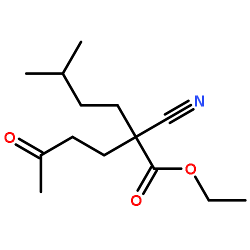 Hexanoic acid, 2-cyano-2-(3-methylbutyl)-5-oxo-, ethyl ester