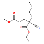 Pentanedioic acid, 2-cyano-2-(3-methylbutyl)-, 1-ethyl 5-methyl ester