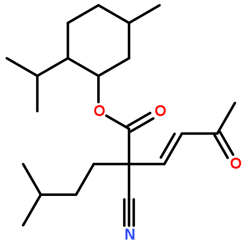 3-Hexenoic acid, 2-cyano-2-(3-methylbutyl)-5-oxo-,(1R,2S,5R)-5-methyl-2-(1-methylethyl)cyclohexyl ester, (3Z)-