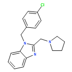 1H-Benzimidazole,1-[(4-chlorophenyl)methyl]-2-(1-pyrrolidinylmethyl)-