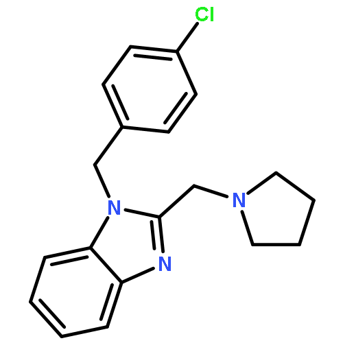 1H-Benzimidazole,1-[(4-chlorophenyl)methyl]-2-(1-pyrrolidinylmethyl)-