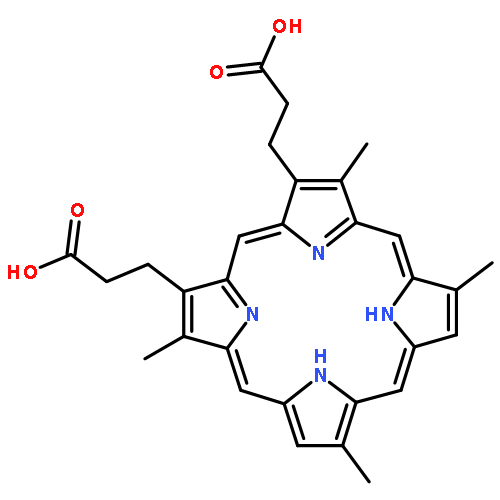 21H,23H-Porphine-2,18-dipropanoicacid, 3,7,12,17-tetramethyl-