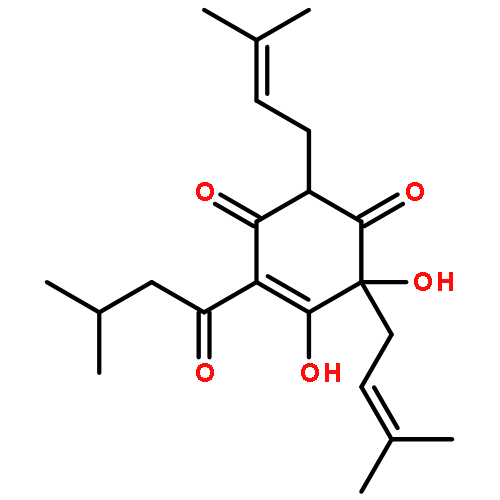 5,6-dihydroxy-4-(3-methylbutanoyl)-2,6-bis(3-methylbut-2-en-1-yl)cyclohex-4-ene-1,3-dione