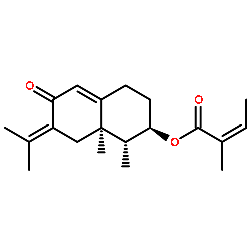 2-Butenoic acid,2-methyl-,(1R,2R,8aR)-1,2,3,4,6,7,8,8a-octahydro-1,8a-dimethyl-7-(1-methylethylidene)-6-oxo-2-naphthalenylester, (2Z)-