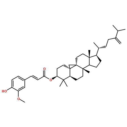 9,19-Cyclolanostan-3-ol,24-methylene-, 3-(4-hydroxy-3-methoxyphenyl)-2-propenoate, (3b)-