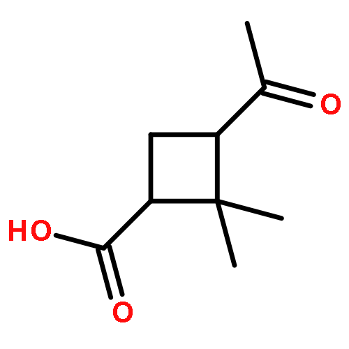 (+-)-2.2-Dimethyl-3c-acetyl-cyclobutan-carbonsaeure-(1r)