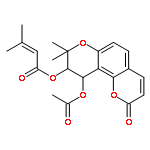 (9R,10R)-10-(acetyloxy)-8,8-dimethyl-2-oxo-9,10-dihydro-2H,8H-pyrano[2,3-f]chromen-9-yl 3-methylbut-2-enoate