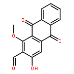 2-Anthracenecarboxaldehyde,9,10-dihydro-3-hydroxy-1-methoxy-9,10-dioxo-