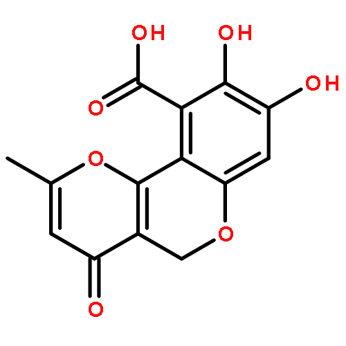 4H,5H-Pyrano[3,2-c][1]benzopyran-10-carboxylicacid, 8,9-dihydroxy-2-methyl-4-oxo-