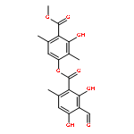 (3-hydroxy-4-methoxycarbonyl-2,5-dimethylphenyl) 3-formyl-2,4-dihydroxy-6-methylbenzoate