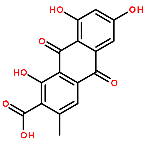 1,6,8-trihydroxy-3-methyl-9,10-dioxo-9,10-dihydroanthracene-2-carboxylic acid