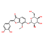 (2Z)-2-[(3,4-dihydroxyphenyl)methylidene]-7-methoxy-3-oxo-2,3-dihydro-1-benzofuran-6-yl beta-D-glucopyranoside