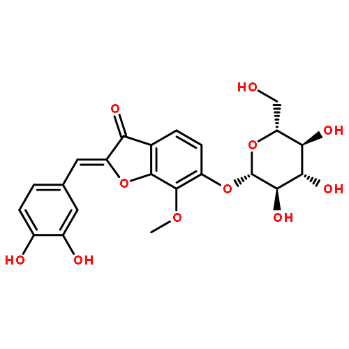 (2Z)-2-[(3,4-dihydroxyphenyl)methylidene]-7-methoxy-3-oxo-2,3-dihydro-1-benzofuran-6-yl beta-D-glucopyranoside