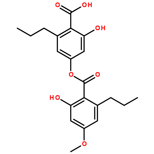 Benzoic acid,2-hydroxy-4-[(2-hydroxy-4-methoxy-6-propylbenzoyl)oxy]-6-propyl-