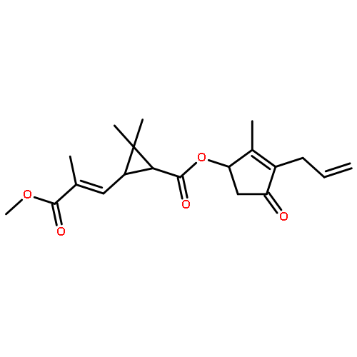 Cyclopropanecarboxylic acid,3-(3-methoxy-2-methyl-3-oxo-1-propen-1-yl)-2,2-dimethyl-,2-methyl-4-oxo-3-(2-propen-1-yl)-2-cyclopenten-1-yl ester