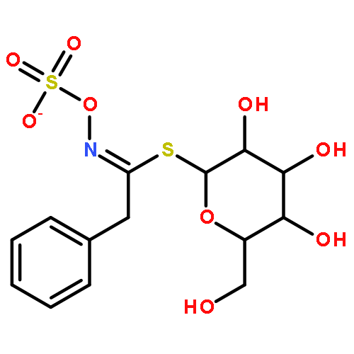 1-S-[2-phenyl-N-(sulfonatooxy)ethanimidoyl]-1-thio-beta-D-glucopyranose