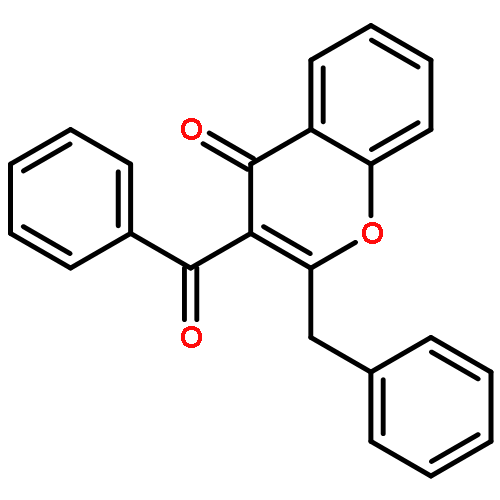 4H-1-BENZOPYRAN-4-ONE, 3-BENZOYL-2-(PHENYLMETHYL)-