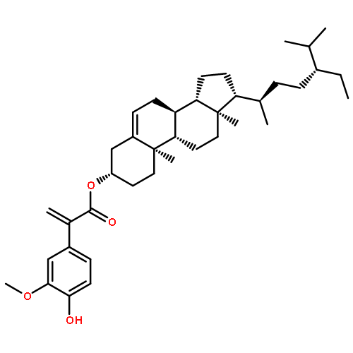 Stigmast-5-en-3-ol, 3-(4-hydroxy-3-methoxyphenyl)-2-propenoate, (3b)-